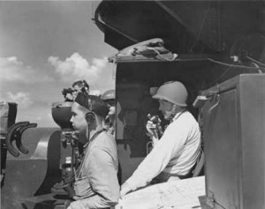 Gunnery personnel aboard the USS New Mexico, 1942-45? US Navy photograph, courtesy of the Palace of the Governors Photo Archives.