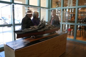 Visitors at Cecil Whitson's model of the BB 40.