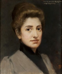 An 1893 portrait of Mary Jane Colter by Arthur Mathews,  one of her professors. Photo by Tom Alexander, courtesy of the Pioneer Museum, Flagstaff, and the Arizona Historical Society. 