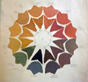 Artist Gustave Baumann created this autumn-toned color wheel in 1930.
